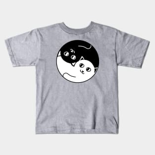 Yin and Yang Cats Kids T-Shirt